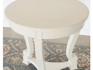 White Lacquered Cabriole Leg Entry Table