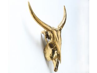 Brass Steer Skull - Cleared Décor