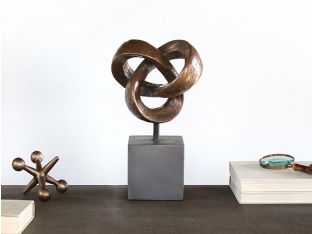 Trifoil Table Sculpture in Bronze - Cleared Décor