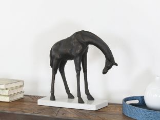 Bronze Slouching Giraffe --Cleared Décor