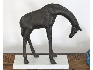 Bronze Slouching Giraffe --Cleared Décor