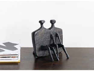 Bronze Abstract Couple Sculpture--Cleared Décor