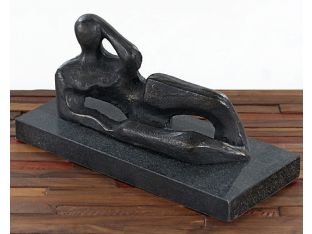 Reclined Bronze Figure --Cleared Décor