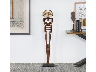 4' Totem Antique Brass Sculpture - Cleared Décor