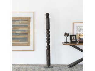 68"H Primitive Totem Sculpture - Cleared Décor