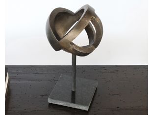 Large Antique Brass Ball Sculpture - Cleared Décor