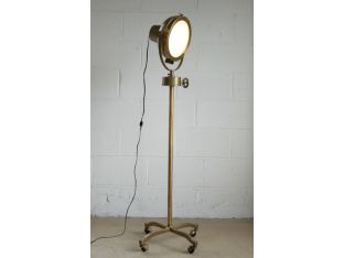 Hollywood Studio Antique Brass Floor Lamp