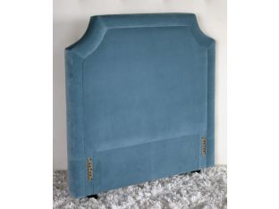 Sky Blue Velvet Twin Headboard