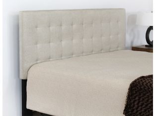 Beige King Size Upholstered Headboard 1