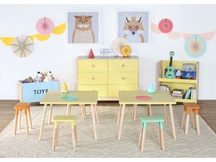 Lukka Modern Maple Yellow Kids 6-Drawer Dresser 