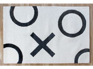 XO Kids Handmade Hooked Wool Rug 4' X 6' 