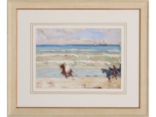 Horses in the Sand 22.5W x 18.5H