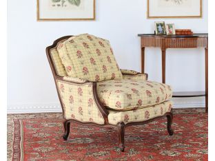 Yellow Floral Bergere Chair