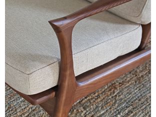 Danish Modern Lounge Chair in Beige