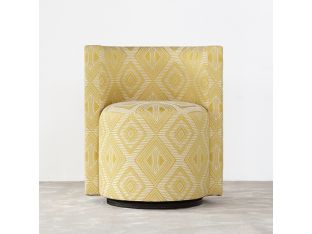 Poppy Swivel Chair In Canary