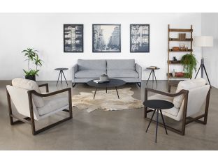 Rubbed Black Iron Tripod End Table