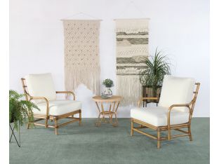 Cream Macrame W/Beads Wall Hanging 29W X 60H