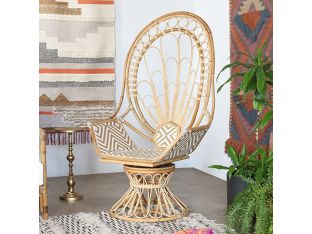 South Seas Rattan Swivel Peacock Chair
