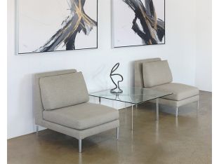 Armless Lounge Chair In Fawn