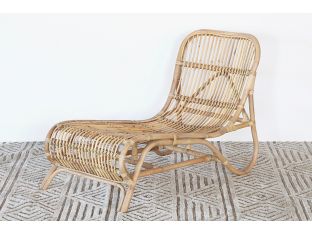 Natural Rattan Lounge Chair 