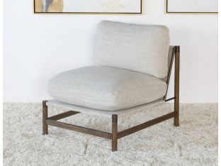 Natural Taupe With Parawood Frame Lounge Chair