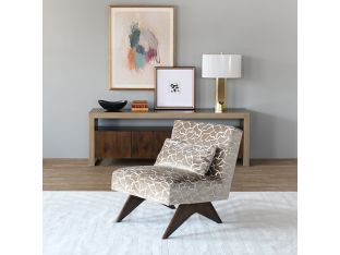 Taupe Cut Velvet Slipper Chair