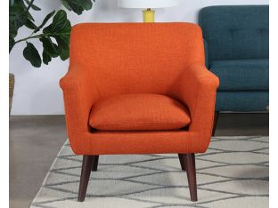 Contemporary Tangerine Accent Chair