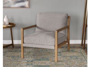 Natural Wood & Ash Grey Lounge Chair