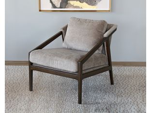 Mushroom & Dark Oak Lounge Chair