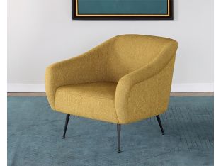 Mustard Lounge Chair with Matte Black Legs
