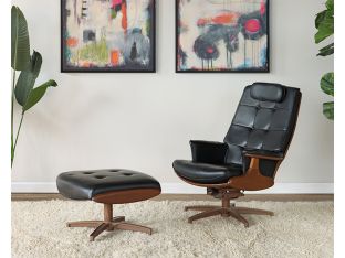 Vintage Heywood Wakefield Lounge Chair and Ottoman