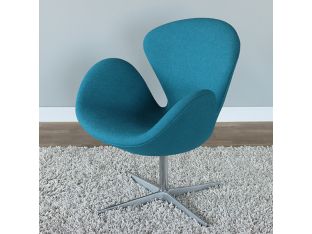 Aegean Blue Jacobsen Style Swan Chair