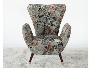Multi Color Garden Pattern Lounge Chair
