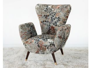 Multi Color Garden Pattern Lounge Chair