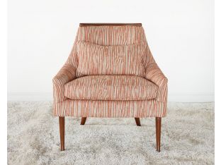 Burnt Orange and Cream Low Back Slipper Chair