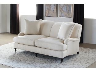 George Smith Style Tightback Loveseat in Linato Cream