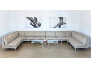 Armless Loveseat In Fawn
