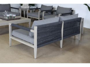 Charcoal & Grey Outdoor Loveseat