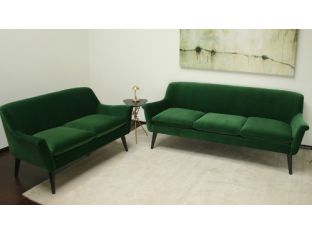 Emerald Green Velvet Sofa