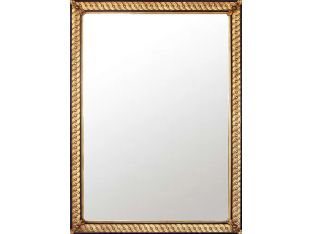 French Classical Ebonized and Giltwood Mirror