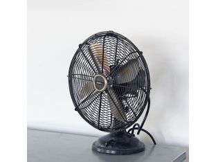 Vintage Black Industrial Table Fan