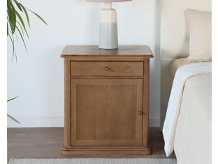 Oak Farmhouse Left Nightstand