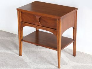 Mid-Century Walnut and Rosewood Perspecta Nightstand, Vintage 1960's