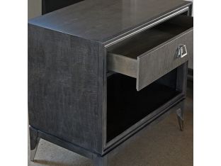 Black Maple Nightstand with Mother of Pearl Accent