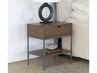 Auburn Poplar Nightstand With One Drawer