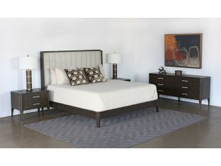 Sable Brown Nightstand With Brass Pulls