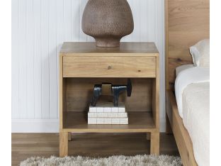 Poplar 1 Drawer Nightstand