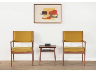 Vintage Yellow Mid Century Armchair