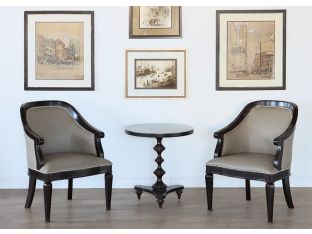 Stone Grey Upholstered Barrel Chair