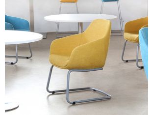 Mid-Century Style Mustard Yellow Office Arm Chair